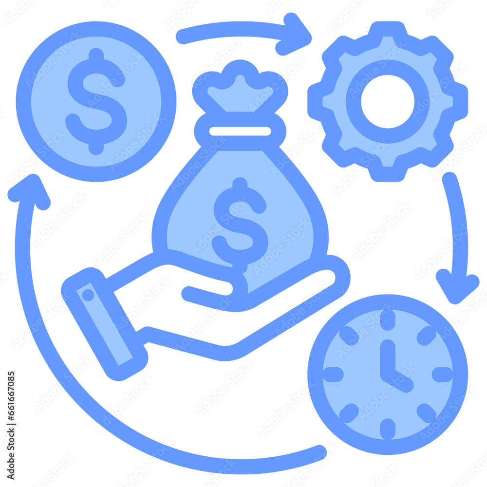 Efficiency Blue Icon Efficiency Blue Icon
