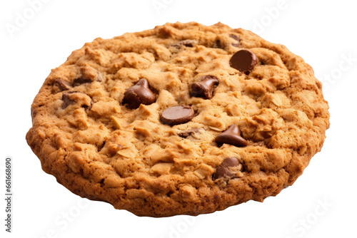 Oatmeal Chocolate Chip Cookies on isolated background