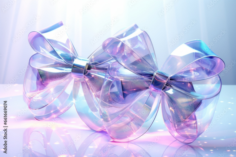 Neon bows, Iridescent neon background. Holographic Abstract soft pastel colors backdrop. Hologram Foil Aesthetic. Trendy vaporwave creative gradient. Neon bows, Iridescent neon background. Holographic Abstract soft pastel colors backdrop. Hologram Foil Aesthetic. Trendy vaporwave creative gradient.