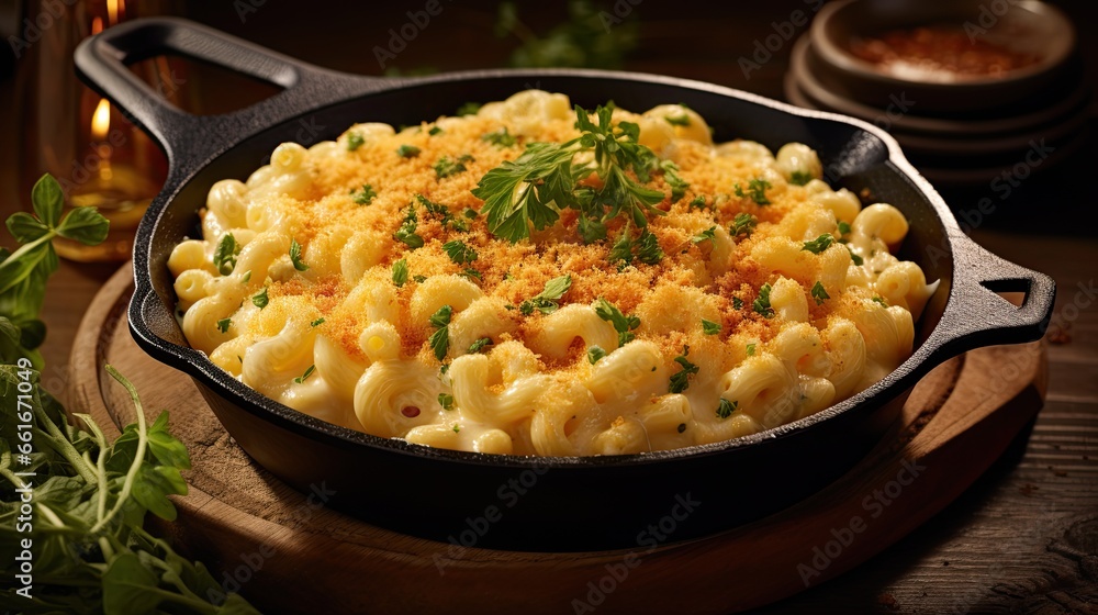 Delicious and tasty macaroni on the bowl AI Generative Delicious and tasty macaroni on the bowl AI Generative