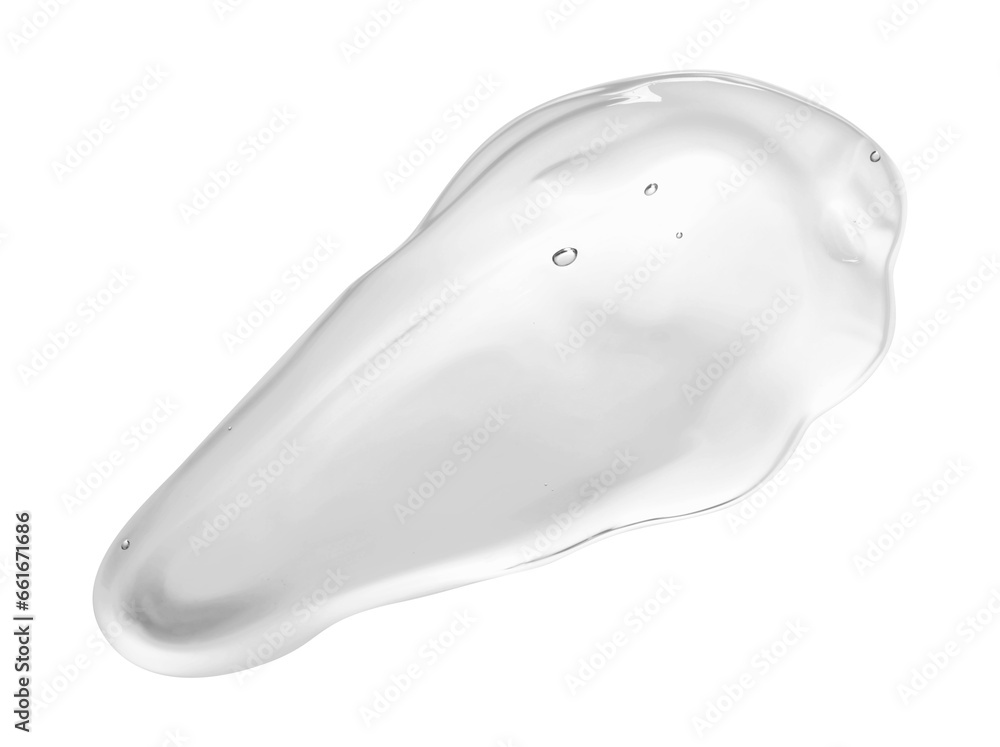 Sample of cleansing gel on white background, top view. Cosmetic product Sample of cleansing gel on white background, top view. Cosmetic product