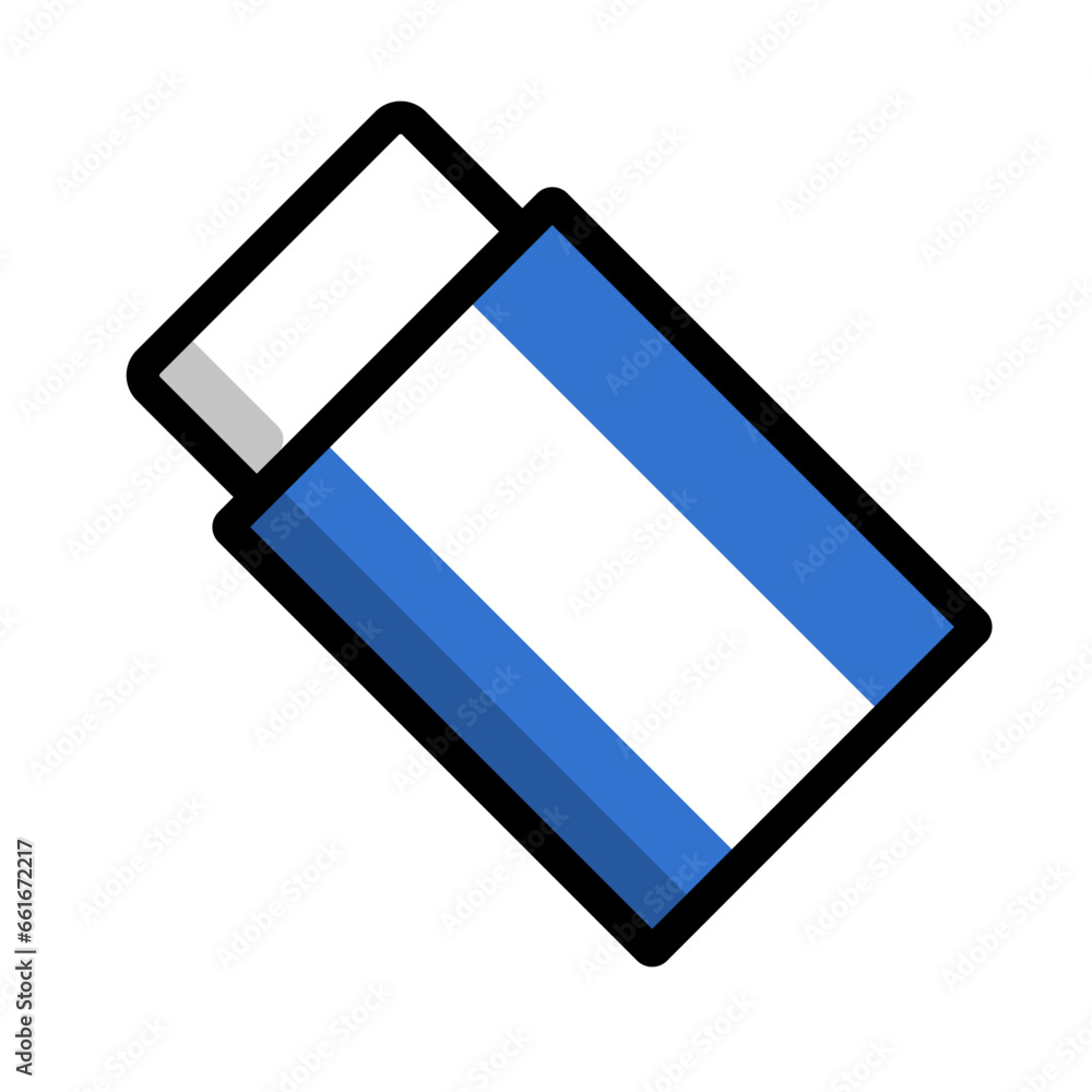 Flat design eraser icon. Vector. Flat design eraser icon. Vector.