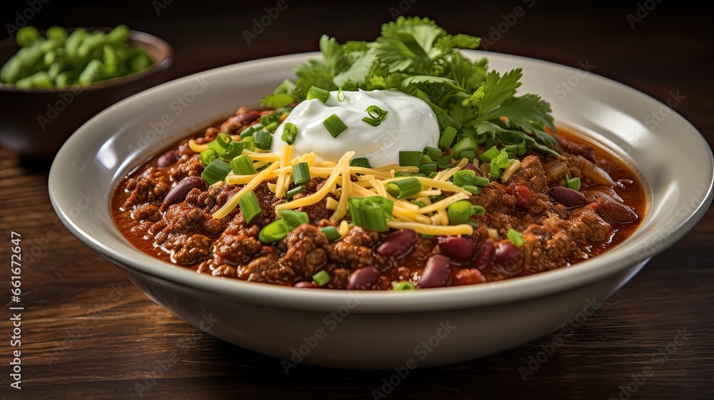 Delicious and tasty bean soup on the table AI Generative Delicious and tasty bean soup on the table AI Generative