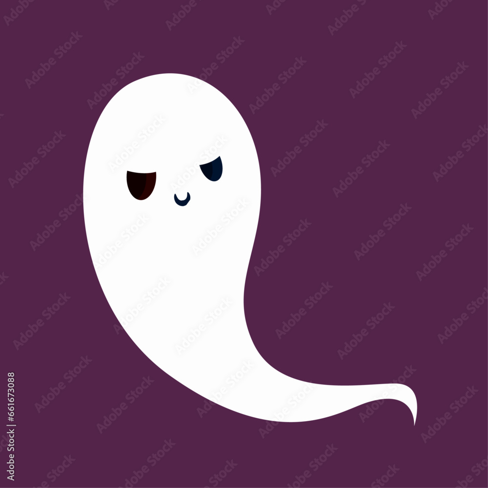 Vector hand drawn flat halloween ghost Vector hand drawn flat halloween ghost