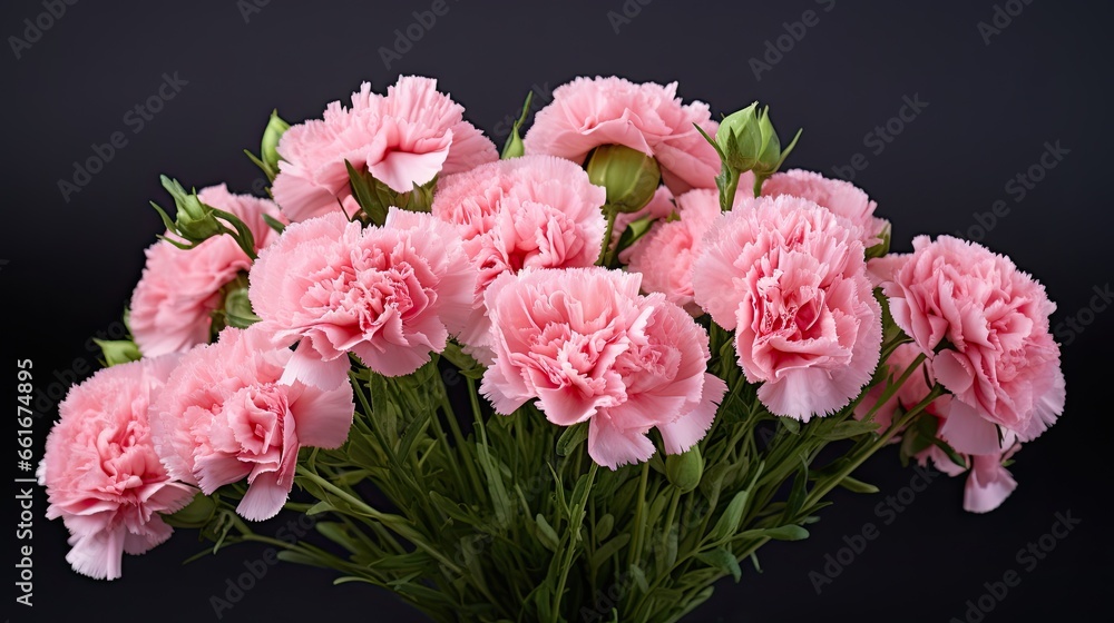 Portrait beautiful pink flower isolated on black background AI Generative Portrait beautiful pink flower isolated on black background AI Generative