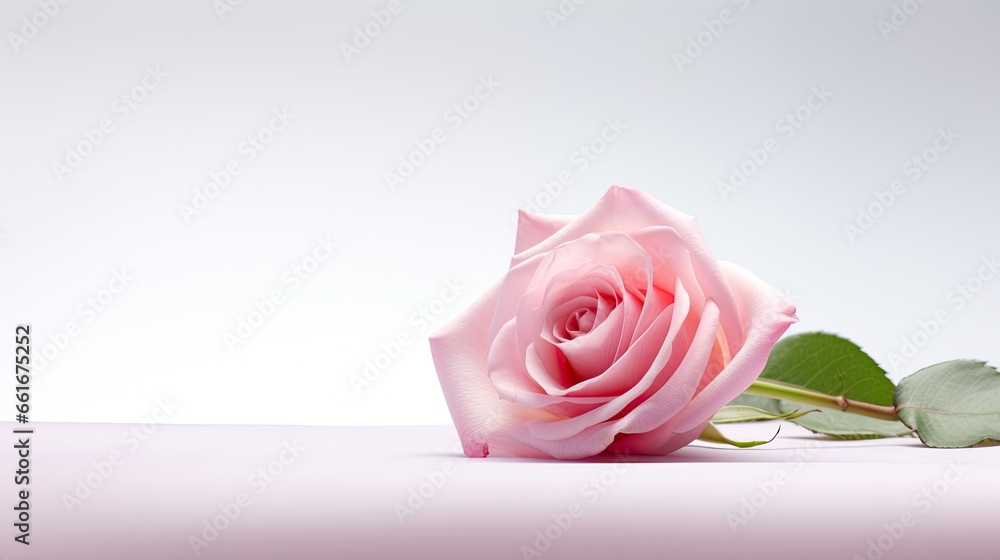 Portrait beautiful pink rose flower isolated on white background AI Generative Portrait beautiful pink rose flower isolated on white background AI Generative