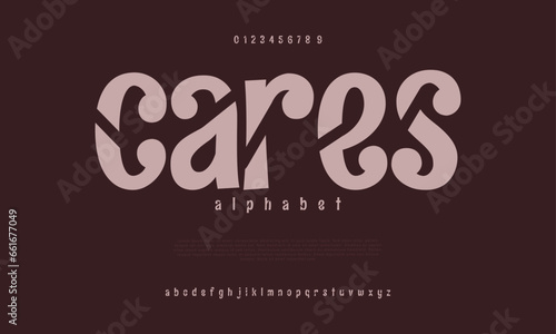 Cares creative modern urban alphabet font. Digital abstract moslem, futuristic, fashion, sport, minimal technology typography. Simple numeric vector illustration