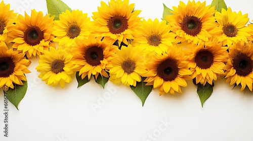 Portrait Beautiful sunflower AI Generative