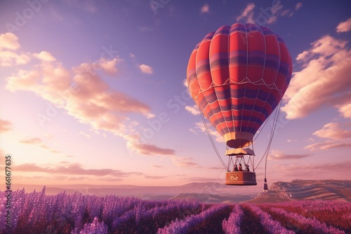 hot air balloon, Generative AI