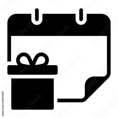 gift glyph icon