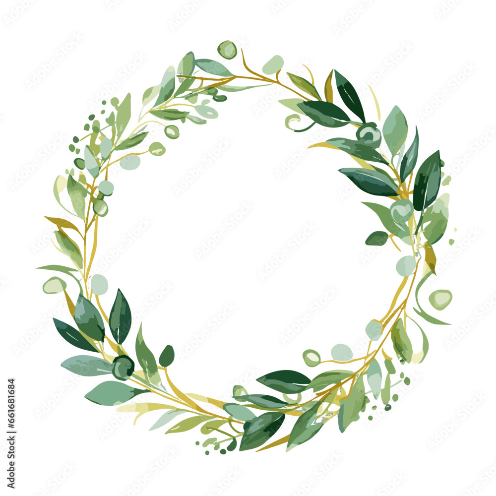 laurel wreath on a white background