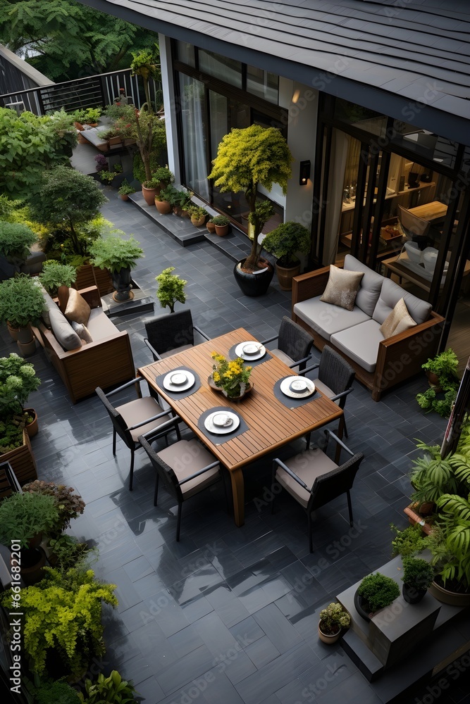 Elegant Oasis: Luxury Outdoor Patio Garden Retreat