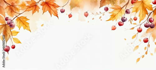 Autumn Theme Background Border