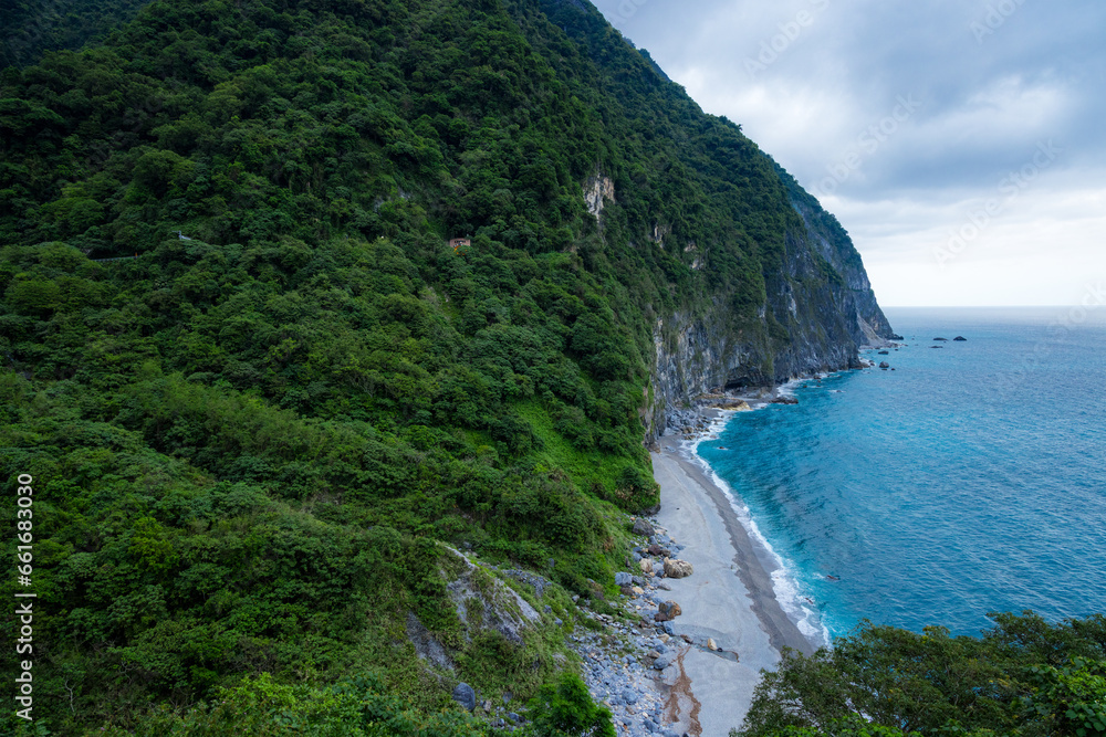 Sea and mountain in Hualien of Taiwan