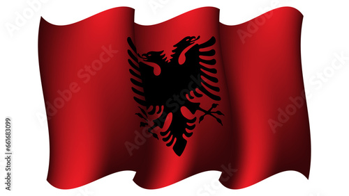 albania waving flag design vector illustration