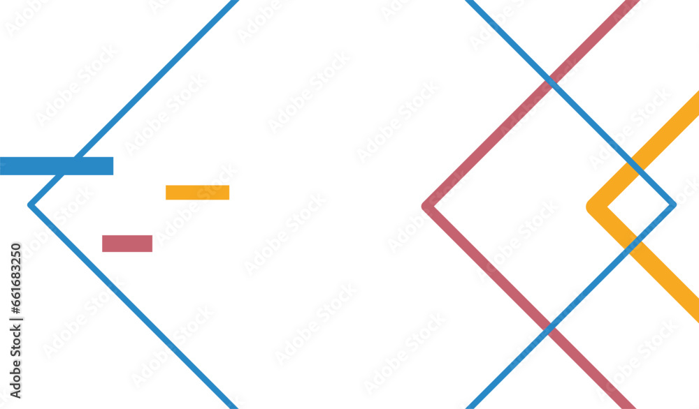 Simple abstract background isolated on white. Red, blue, and yellow line background Simple abstract background isolated on white. Red, blue, and yellow line background