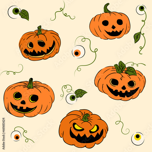 Φωτογραφία Halloween orange Pumpkin Set