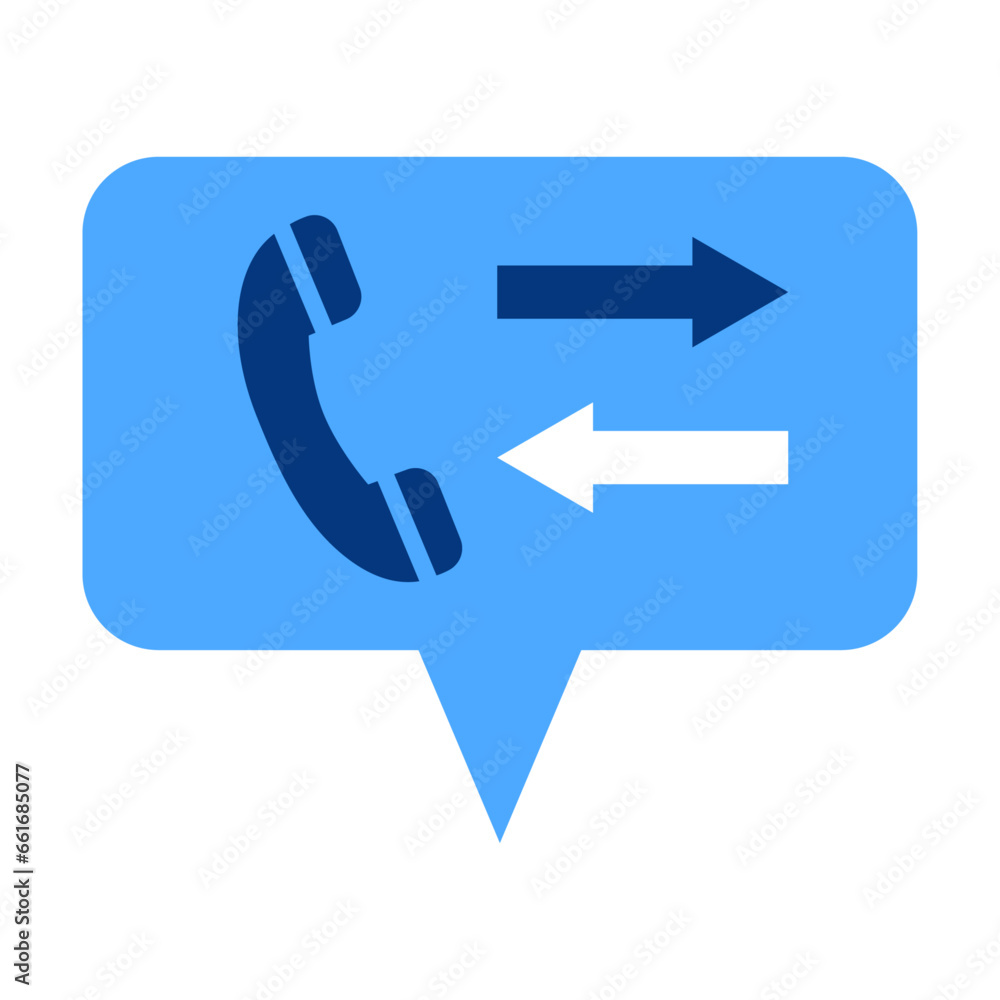 Vector minimal call phone and bubble talk on white background talking with service support hotline Vector minimal call phone and bubble talk on white background talking with service support hotline