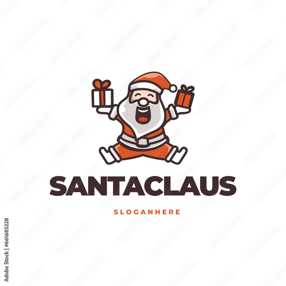 Santa claus cute logo vector Santa claus cute logo vector