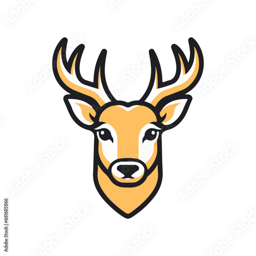 vector art deer logo icon