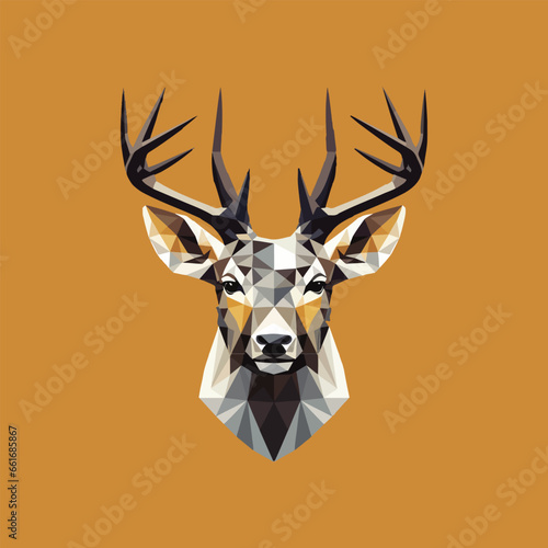 Wallpaper Mural Geometric shape deer logo icon vector illustration Torontodigital.ca