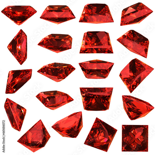 ルビー宝石詰め合わせセット素材 Ruby gemstone assortment set material