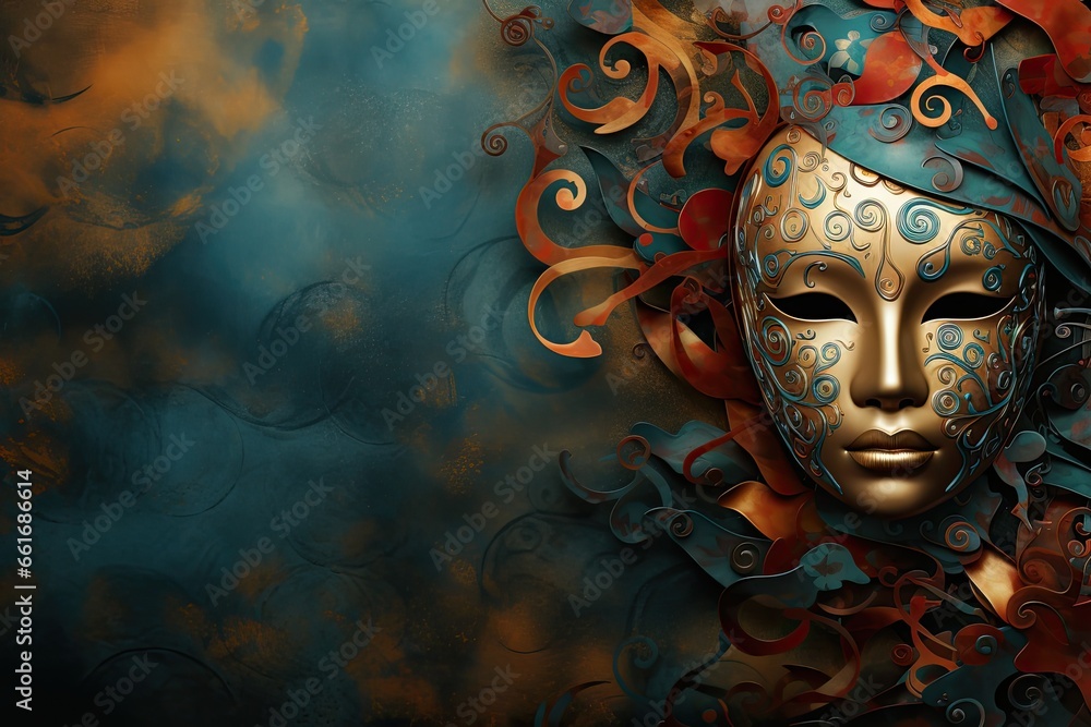 Abstract background using mysterious masks