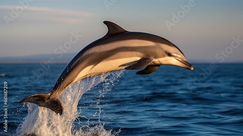 dolphin jumping out of water generated by AI