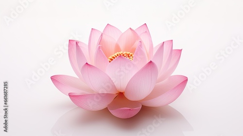 Portrait beautiful pink lotus blossom flower Ai Generative