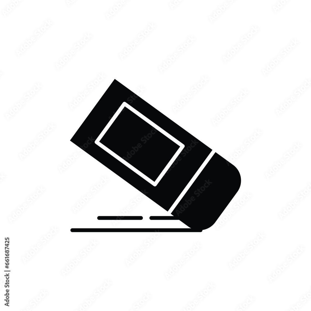 Eraser icon silhouette design template illustration isolated Eraser icon silhouette design template illustration isolated