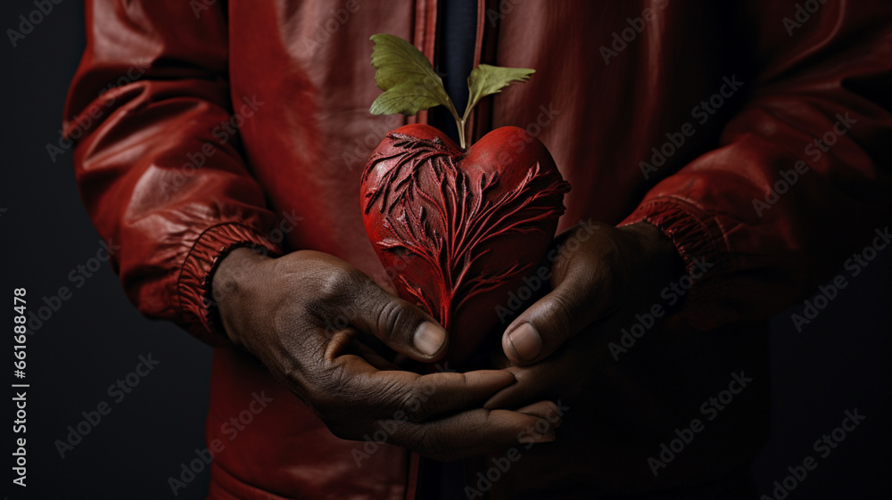 hands of a person with a rose