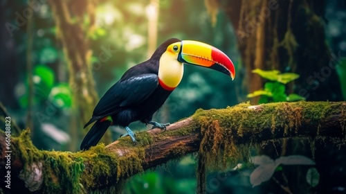 toucan in the jungle generated by AI
