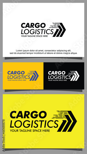 Fast delivery package logo template 