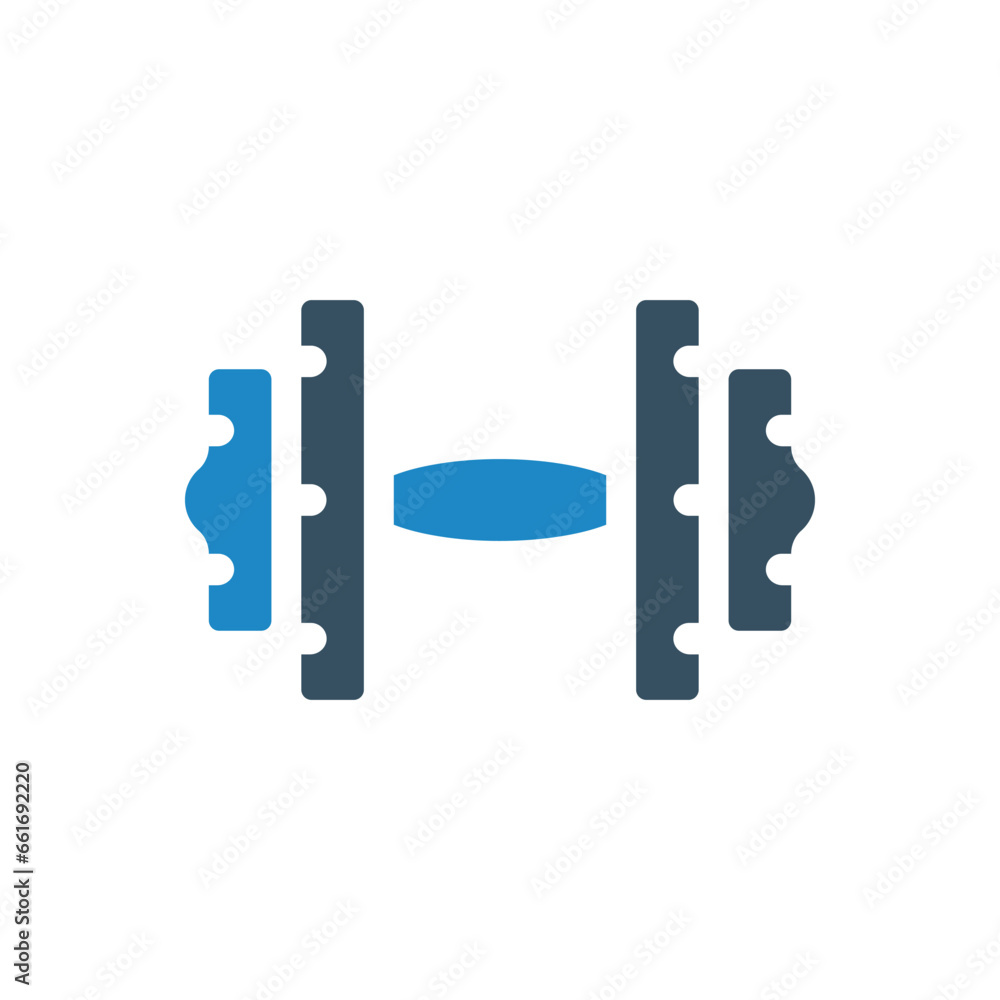 Obraz premium dumbbell icon vector illustration