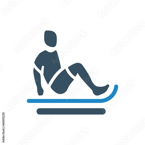 luge icon vector illustration