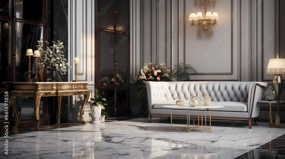  luxurious elements such as marble and stylish furnishings