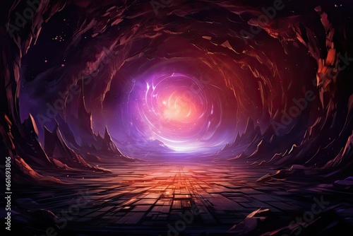 Abstract background with a mysterious portal