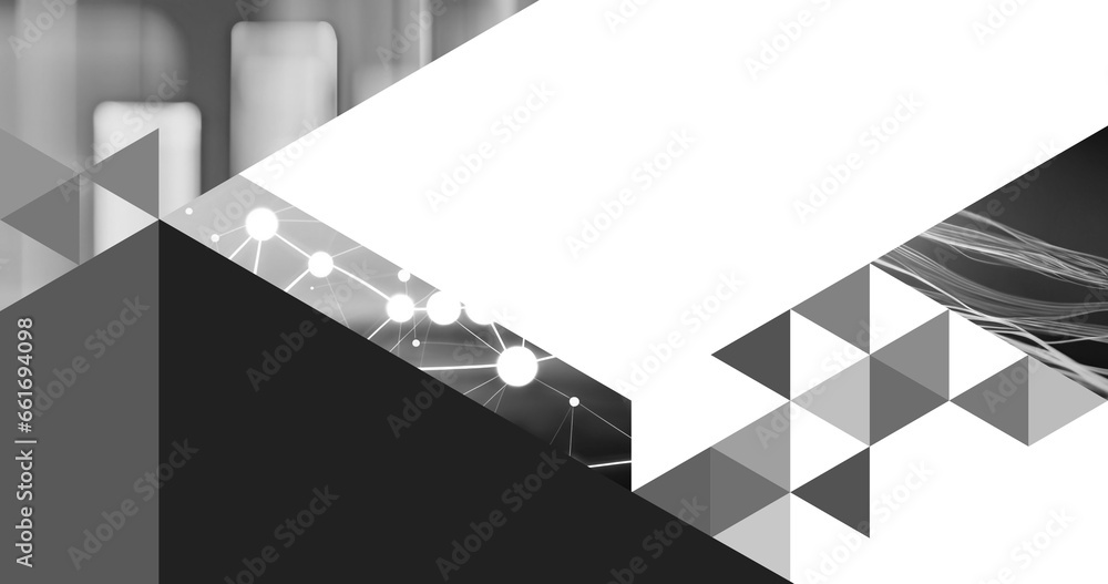 Ultra modern design collage style abstract black and white background