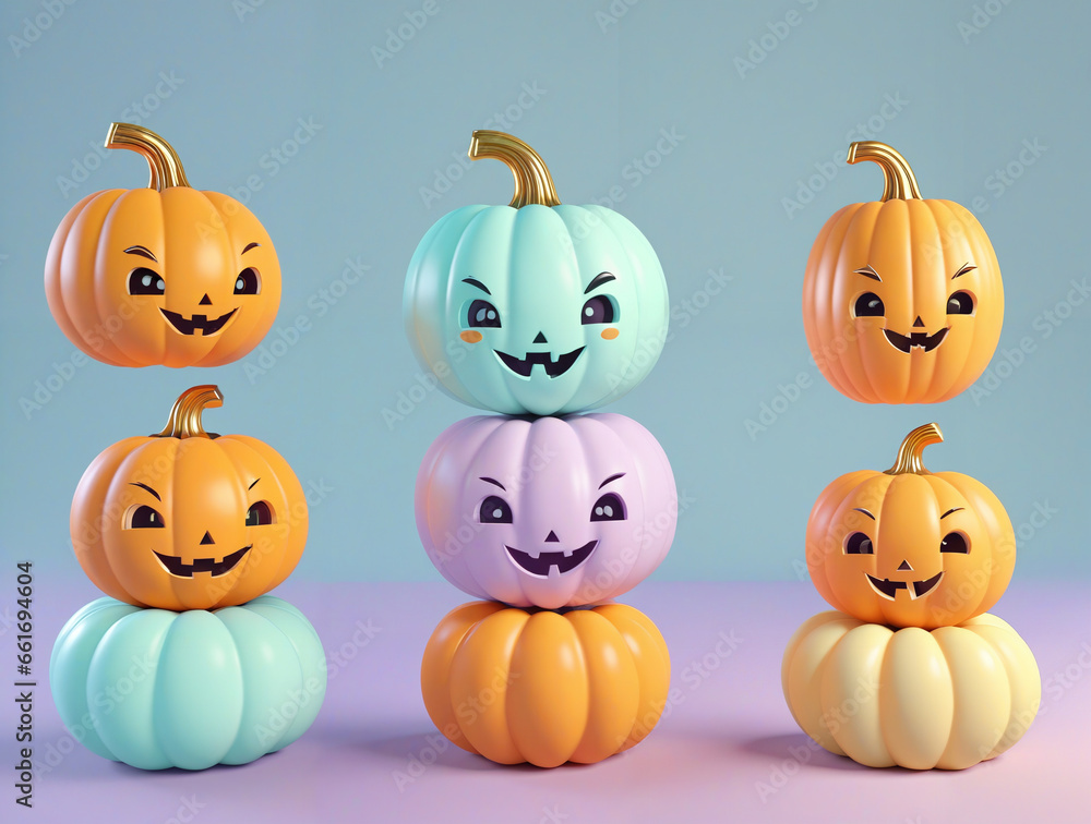 halloween Kawaii Adorable 3D Character of pumpkins Adorable 3D Character of pumpkins zombie halloween Kawaii Adorable 3D Character of pumpkins Adorable 3D Character of pumpkins zombie