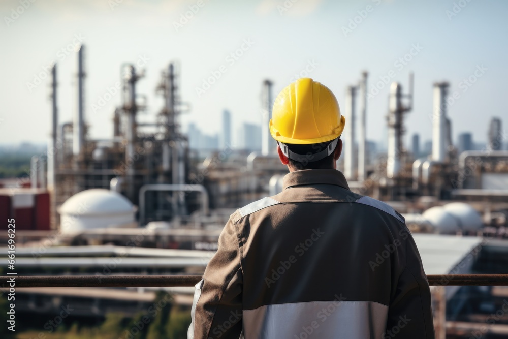 Portrait of engineer woman / man or architect with safety helmet in construction site, Generative AI Portrait of engineer woman / man or architect with safety helmet in construction site, Generative AI