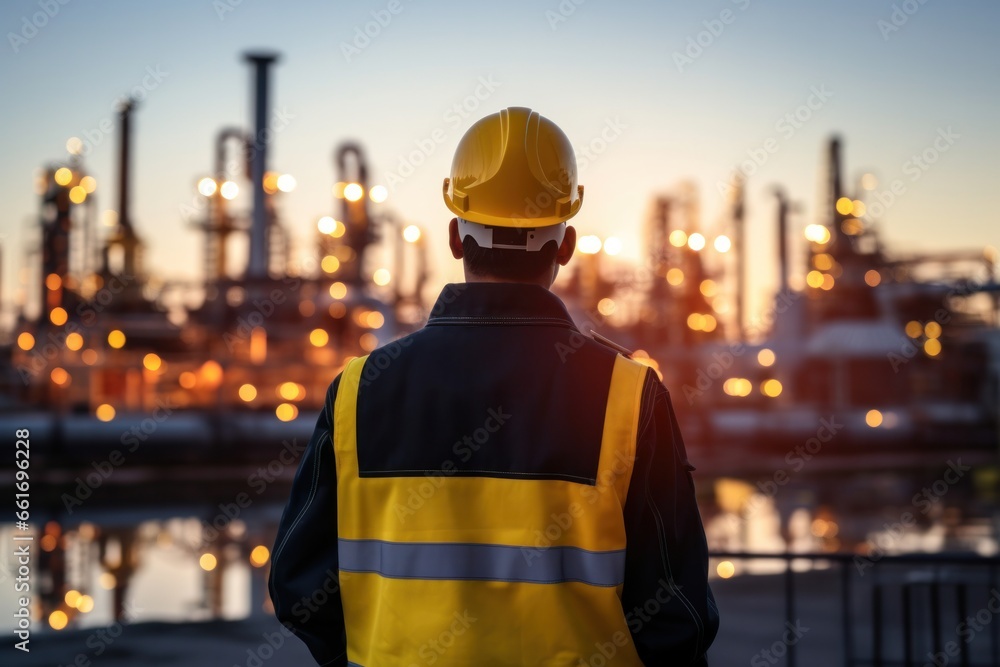 Portrait of engineer woman / man or architect with safety helmet in construction site, Generative AI Portrait of engineer woman / man or architect with safety helmet in construction site, Generative AI