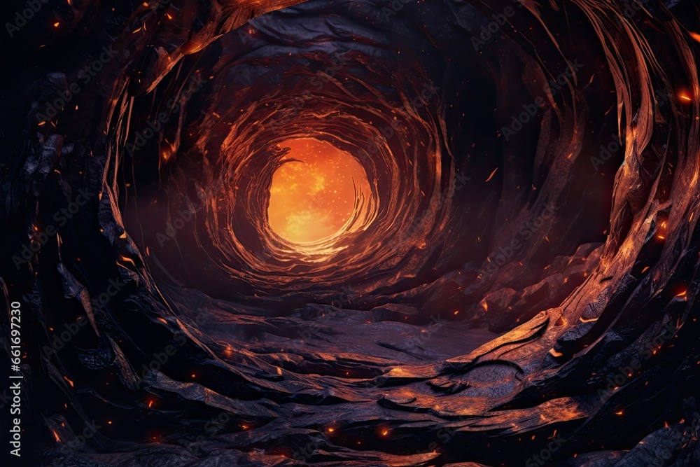 Abstract background with a mysterious portal - obrazy, fototapety, plakaty 