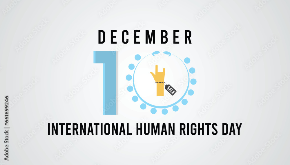 Vector illustration on the theme of Human Rights day observed each year during December. observed each year during December banner, Holiday, poster, card and background design. Vector illustration on the theme of Human Rights day observed each year during December. observed each year during December banner, Holiday, poster, card and background design.
