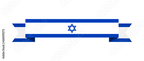 Israel flag banner ribbon
