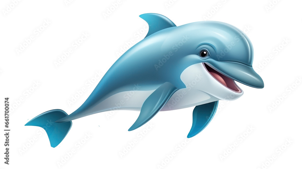 A cartoon of a dolphin on the transparent background A cartoon of a dolphin on the transparent background