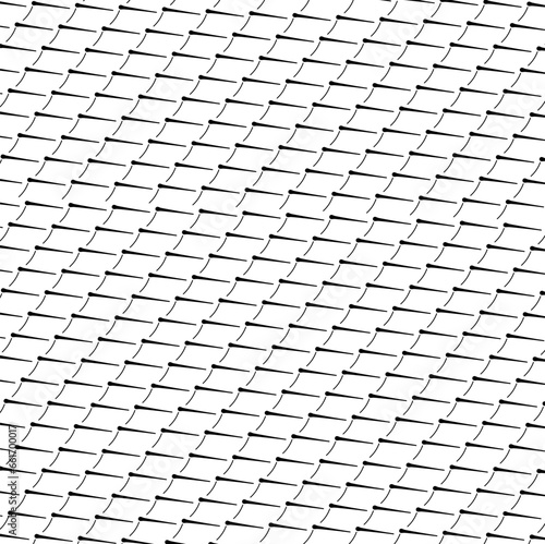 The pattern imitates tiles with thickening elements