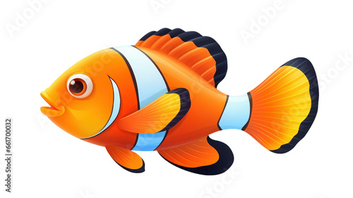 Illustration of Nemo fishes on the transparent background
