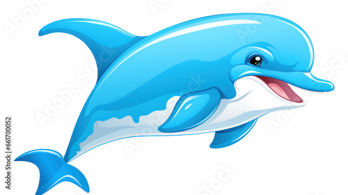 A cartoon of a dolphin on the transparent background