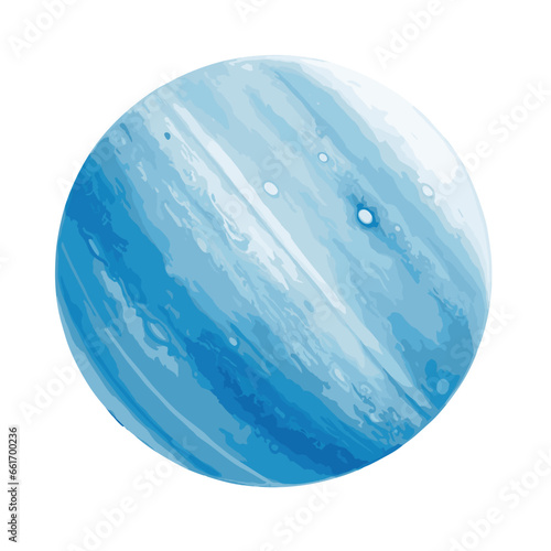 Canvastavla Wasserfarben Neptun vektor