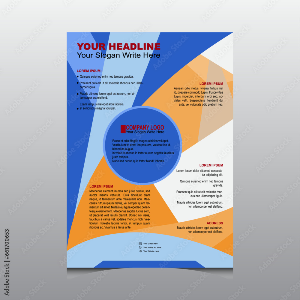 Corporate Business Flyer poster pamphlet brochure cover design layout